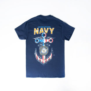 Erazor Bits USN Sailors Anchor Red White & Blue Tee