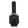 Black nylon handcuff pouch with vertical strap and open-top circular mount