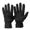 Long Nomex gloves in black with padded palms, quilted fingers, and elastic cuffs
