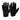 Black tactical leather hard gloves with textured knuckle panels and wrist strap