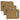 Tan pistol sleeve pouch set of three with front rectangular insert pocket and hook tabs
