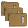 Tan pistol sleeve pouch set of three with front rectangular insert pocket and hook tabs