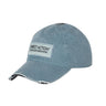 Vintage baseball cap in washed steel blue with front Direct Action logo patch