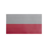 Polish flag fabric patch with white top stripes and red lower stripes