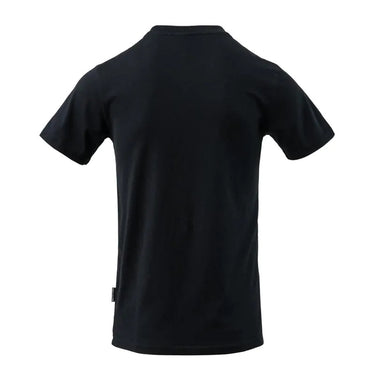 Black girls T-shirt back view, plain solid design