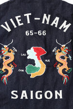 Houston Denim Vietnam Tiger & Dragon Map Jacket