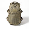 25L tactical backpack in tan with front MOLLE panel and padded shoulder straps