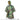 Camouflage waterproof poncho with hood, short sleeves, and snap front