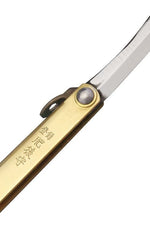 Higonogami O01 SK Folder Brass Framelock Pocket Knife