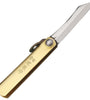 Higonogami O01 SK Folder Brass Framelock Pocket Knife