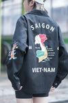 Houston Vietnam Tiger & Dragon Map Jacket