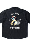 Houston Cotton Linen Embroidery Army Shirt