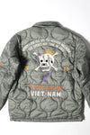 Houston Nylon Vietnam Skull Quilted Jacket