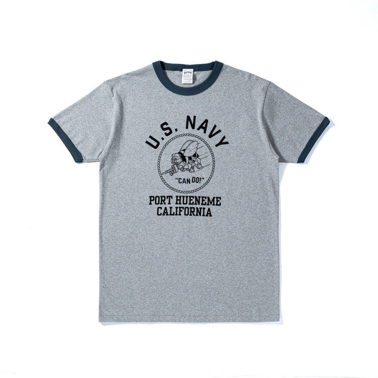 Houston Printed Ringer US Navy Tee