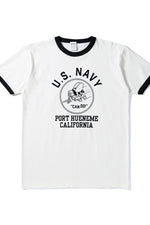 Houston Printed Ringer US Navy Tee