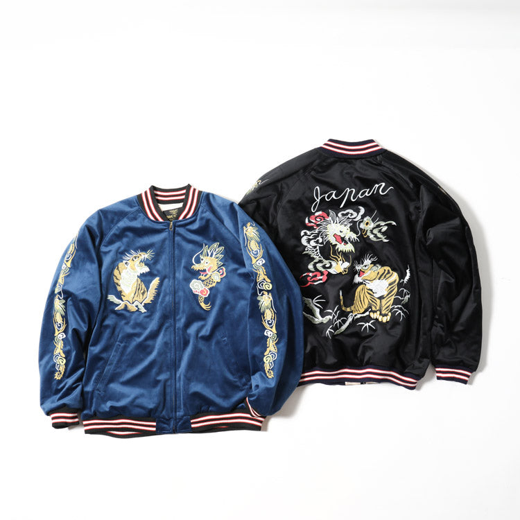 Houston Velveteen Dragon Tiger Souvenir Jacket