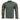 Forest green combat shirt with camouflage sleeve panels, crew neck and long sleeves
