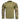 Olive combat shirt with camouflage shoulder panels and long sleeves, crew neck