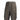 Welded grey cargo pants close-up with elastic waistband, button front, thigh pocket and side flap