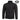 Men's zip-front fleece jacket in black with stand collar and side pockets