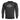 Black raglan crewneck sweater with wolf graphic front and ribbed cuffs