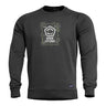 Black crewneck sweater with Nature Explorer graphic