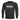 Black crewneck sweater with 'Pentagon' graphic front and ribbed cuffs