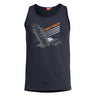 Black tank top with round neck and large Pentagron graphic 'Follow The Leader'.