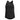 Women's athletic mesh tank top, black racerback with small chest logo