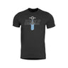 Black Rafale graphic T-shirt with crew neck and front print