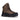 Brown high-top mountaineering boots with lace-up and metal eyelets, rugged lug sole