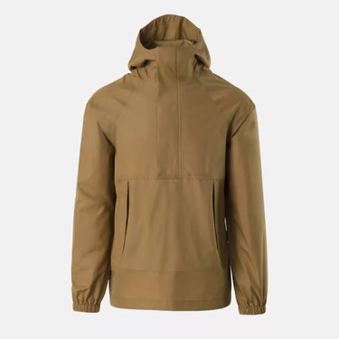 Levanter jacket, tan hooded zip-front