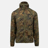 Camouflage nylon field jacket with full-zip and hood