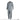 Grey coverall with full-length zip, collar, and chest flap pockets