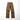 Khaki denim-style jeans front view with zip fly and belt loops