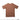 Brown crew-neck T-shirt with short sleeves and straight hem stitching