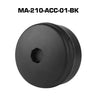 Black respirator gas mask filter display model with hex port