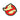 Mooglie PVC patch with cartoon ghost figure in red circular logo