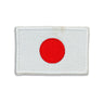 Embroidered Japan flag patch with red circle on white rectangle backing