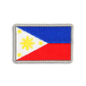 Embroidered Philippines flag patch with blue, red, and white design and yellow sun stars