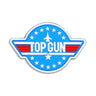 PVC badge with blue stars, red stripes, and white 'TOP GUN' text