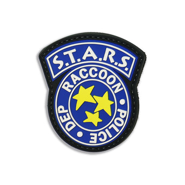 S.T.A.R.S PVC patch with blue background, white lettering, yellow stars