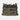 Camouflage tactical field pouch with MOLLE webbing and three black magazine inserts