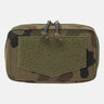 Woodland camo field pouch with front Velcro patch pocket and webbing straps