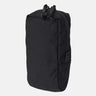 Black mini pouch with top webbing loops and side pocket