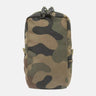 Camouflage mini field pouch with drawstring top and carry loops