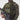 Olive green tactical radio pouch worn on a jacket, side view with pouches