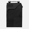 Black laptop insert bag with top handle and flap front pocket