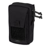 Cordura utility pouch in black with front hook-and-loop panel and MOLLE webbing