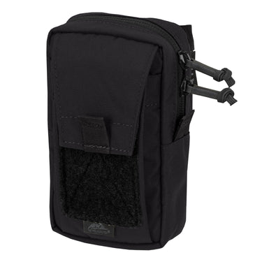 Cordura utility pouch in black with front hook-and-loop panel and MOLLE webbing